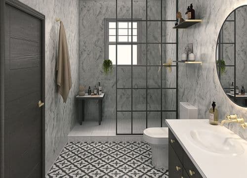 Perform Panel Bathroom & Shower Panel 2400mm x 1180mm - Stratus Marble