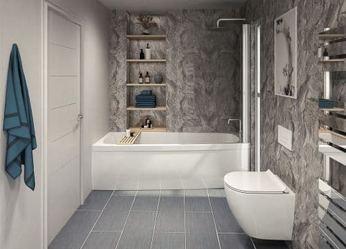 Perform Panel Bathroom & Shower Panel 2400mm x 1180mm - Toffee Marble