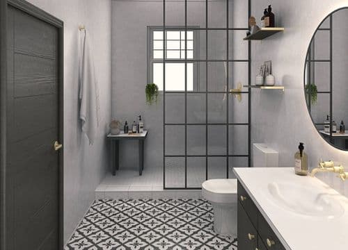 Perform Panel Bathroom & Shower Panel 2400mm x 600mm - White Frost