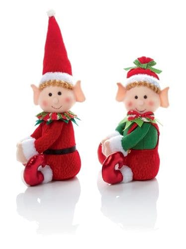 Premier 2 Assorted Sitting Boy, Girl Elves - 27cm