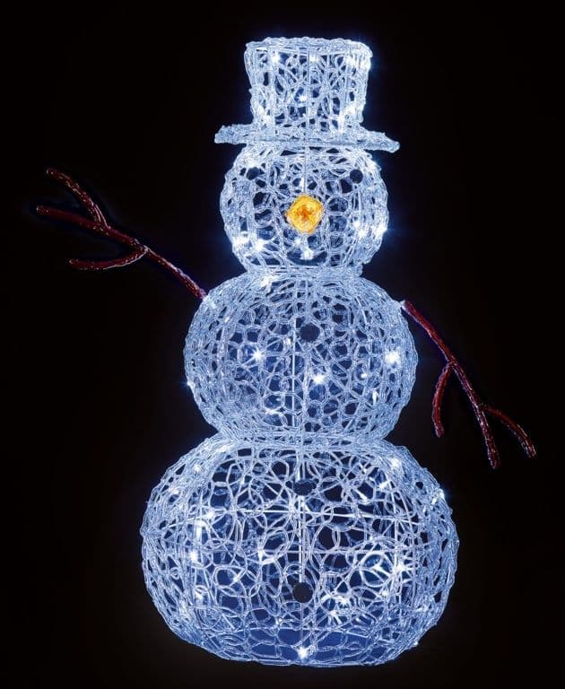 Premier 80 LED Soft Acrylic Snowman 90cm - WHITE