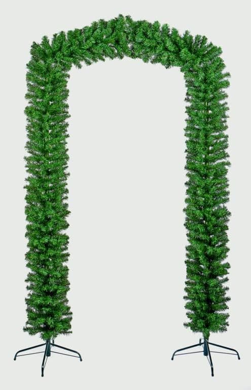 Premier Christmas Indoor Outdoor Single Tree Arch - Green - 240cm/2.4m/8ft