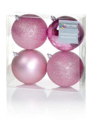 Premier Multi Finish Balls - Pink 4 x 100mm Pack 4