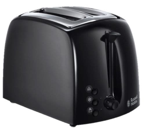 Russell Hobbs Textures Toaster Black - 2 Slice