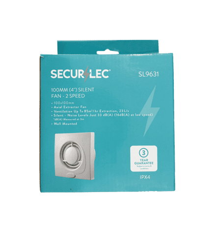 Securlec Silent Fan 2 Speed 100mm - 4"