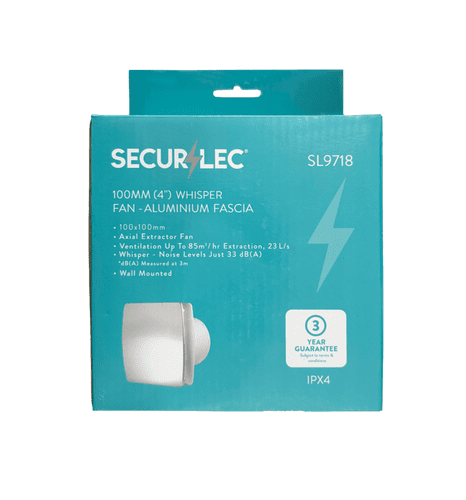 Securlec Whisper Fan Aluminium Fascia 100mm - 4"