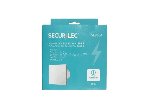 Securlec Zone 1 Whisper Concealed With Fan Timer 100m - 4"