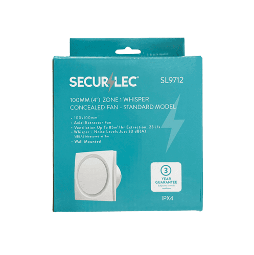 Securlec Zone 1 Whispered Concealed Fan Standard Model - 16"