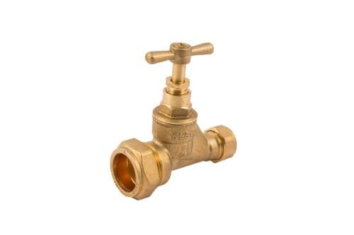Securplumb Brass Poly Stopcock - 15x25