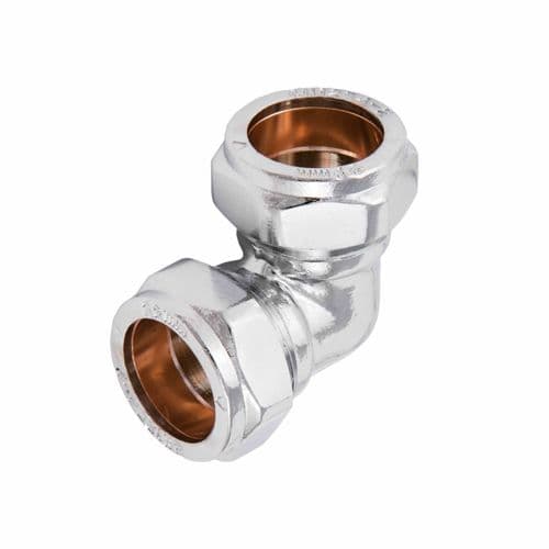 Securplumb Comp Chrome Elbow - 15mm