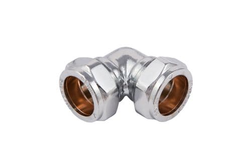 Securplumb Compression Elbow Bright CP - 15mm Pack 5