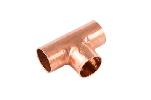 Securplumb WRAS Equal Tee End Feed - 22mm Pack 10
