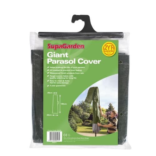 SupaGarden Giant Parasol Cover - 190cm x 40cm x 25cm
