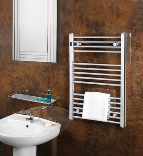 SupaPlumb Chrome Straight Towel Rail - 500 x 800mm