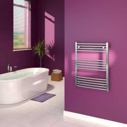 SupaPlumb Curved Towel Rail - 600 X 800mm Chrome