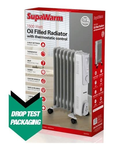 SupaWarm Oil Filled Radiator - 1500w