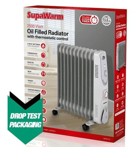 SupaWarm Oil Filled Radiator - 2500w