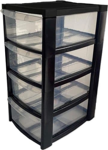 TML A5 4 Drawer Mini Tower - Black