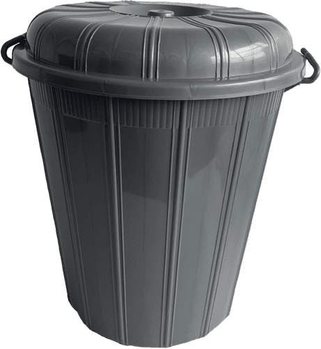 TML Bin With Clip Lid - 40L Silver