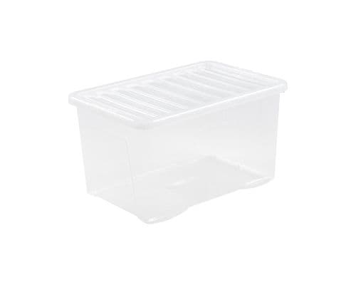 TML Clip Lid Box - 65L Clear