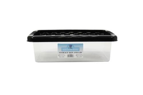 TML Shoe Box & Black Lid - 6L Clear