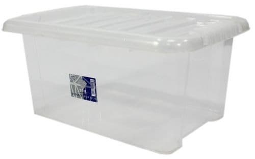 TML Storage Box & Lid - 14L Clear