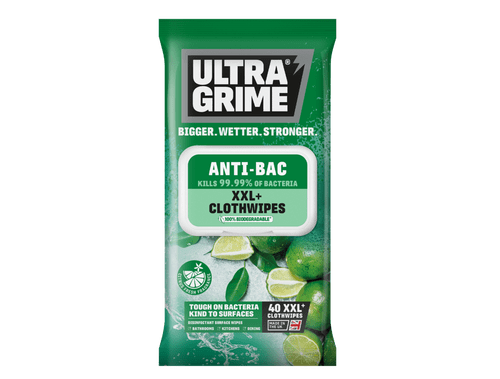 Ultragrime Life Anti-Bac Cloth Wipes - XXL 40 Pack