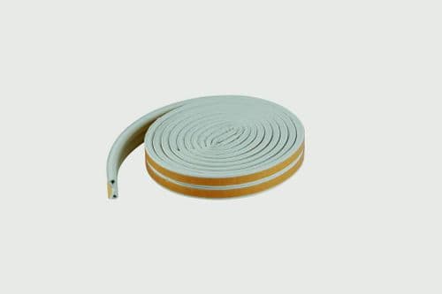 Woodside EPDM P Rubber Strip - 5m White