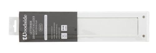 Woodside Letterbox Draught Excluder With Cover - White