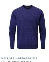 100% Mongolian Cashmere Crew Neck Pullover by Alan Paine - Updated Fit- 101U63 - Melfort