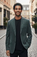 100% Washable Corduroy Jacket by Gurteen - Dalham - 2181/029 Sage Green