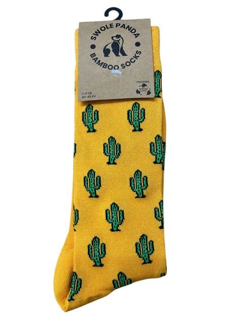 Bamboo Socks by Swole Panda - SP386 Cactus