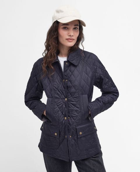 Barbour Beadnell Quilted Jacket - Navy - LQU0519NY91