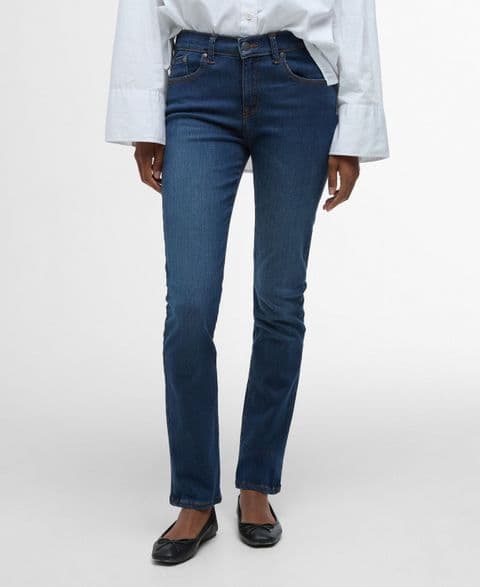 Barbour Essential Slim Jean - Worn Wash Blue - LTR0220BL34