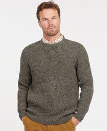 Barbour Horseford Crew -Olive - MKN111OL51