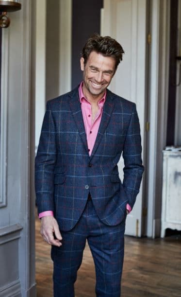 Blue Tweed Trousers by Brook Taverner - 1562A - The Haincliffe