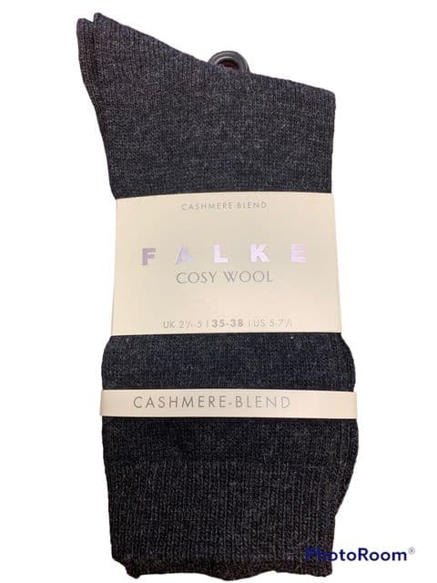 Cashmere-Blend Socks by Falke -  Anthracite Mel. 3089
