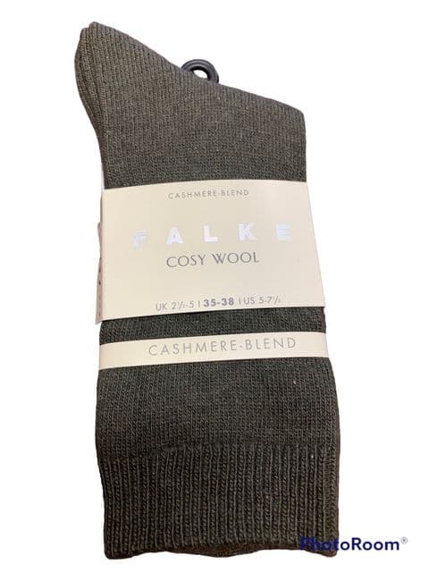 Cashmere-Blend Socks by Falke -  Olive 2826