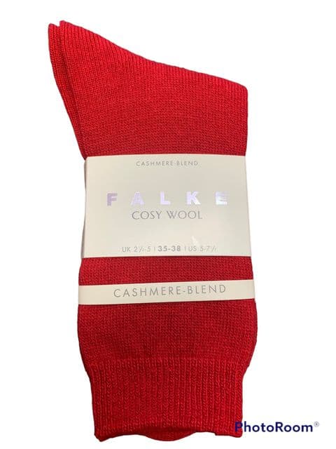 Cashmere-Blend Socks by Falke -  Scarlet - 8228