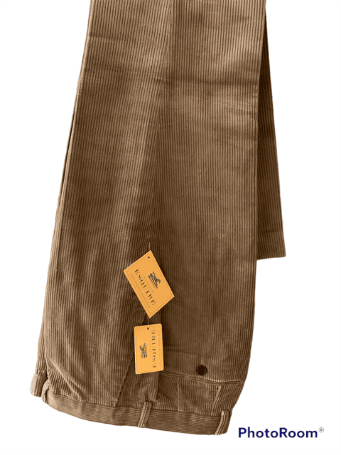 Cotton Corduroy Trousers by Gurteen - Warwick -Beige -1212/003