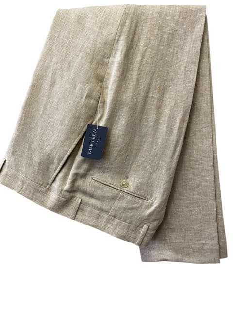 Ecru Linen Trouser by Gurteen - Style Lynton - 1852/088