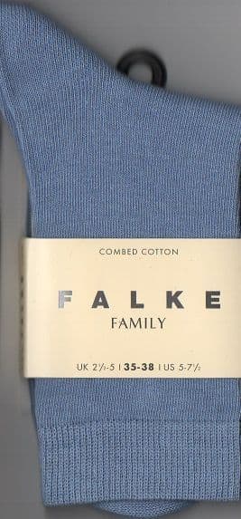 Falke Family - Combed Cotton Socks - Soft Blue 46490/6806