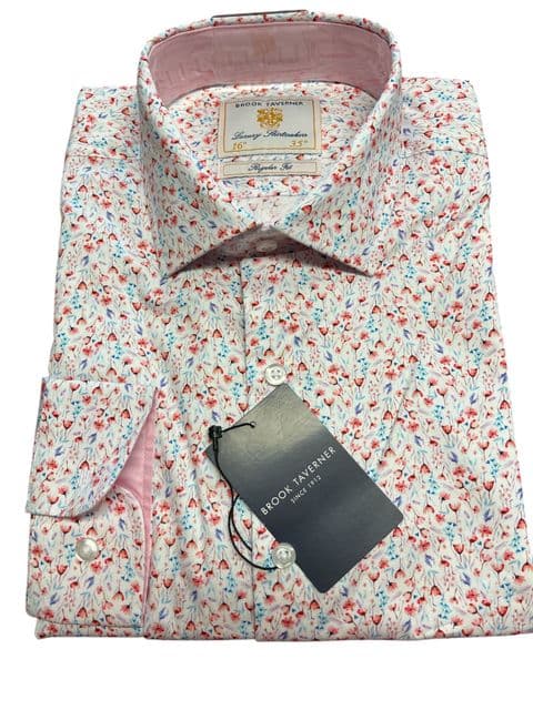 Floral  Print  Shirt by Brook Taverner -4595BR