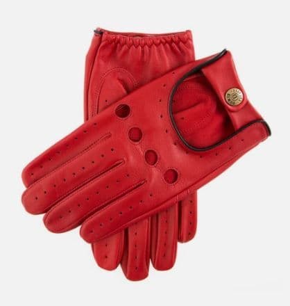 Leather Unlined Driving Glove by Dents - 5-1011 - Berry/Black