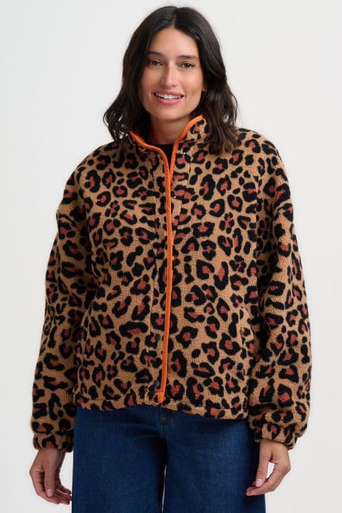 Leopard Print Fleece Fleece by sugarhill -J0032