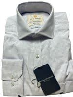 Micro Oxford Check Blue Shirt by Brook Taverner - 4599BR