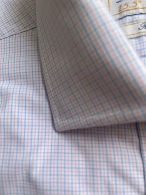 Micro Oxford Check Pink Shirt by Brook Taverner - 4599CR