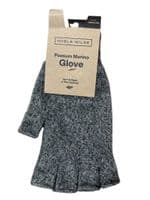 Noble Wilde Fingerless Possum Gloves -Pumice