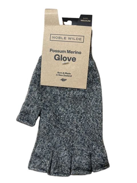 Noble Wilde Fingerless Possum Gloves -Pumice
