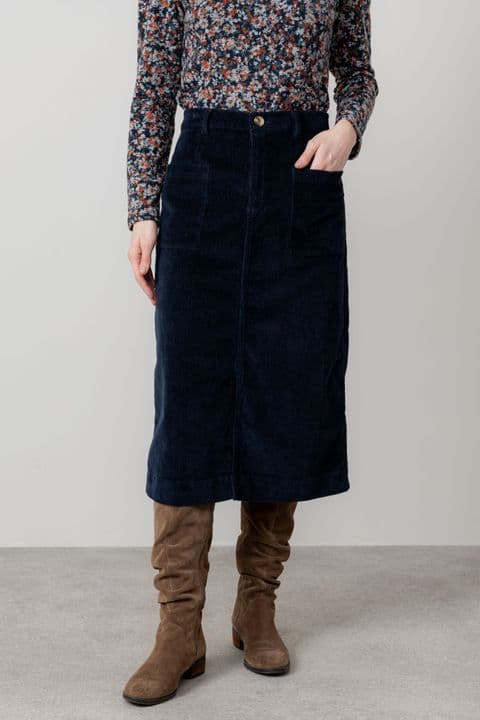 Penrose Plain Skirt by Lily & Me -Navy -LM25640